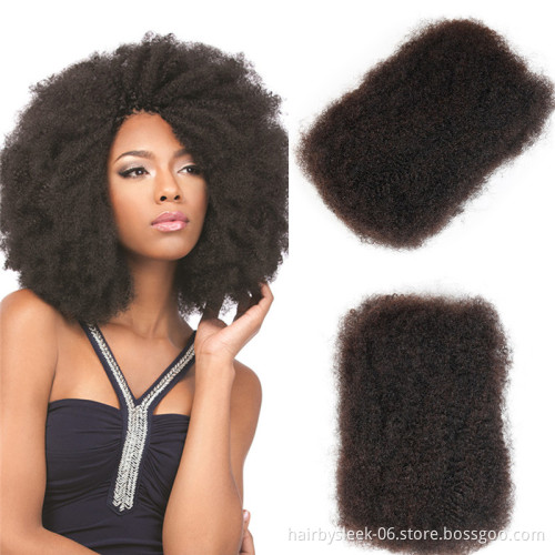 Brazilian Remy Hair Afro Kinky Curly Bulk Human Hair For Braiding 1 Bundle 50g/pc Natural Color Braids Hair No Weft Bundle